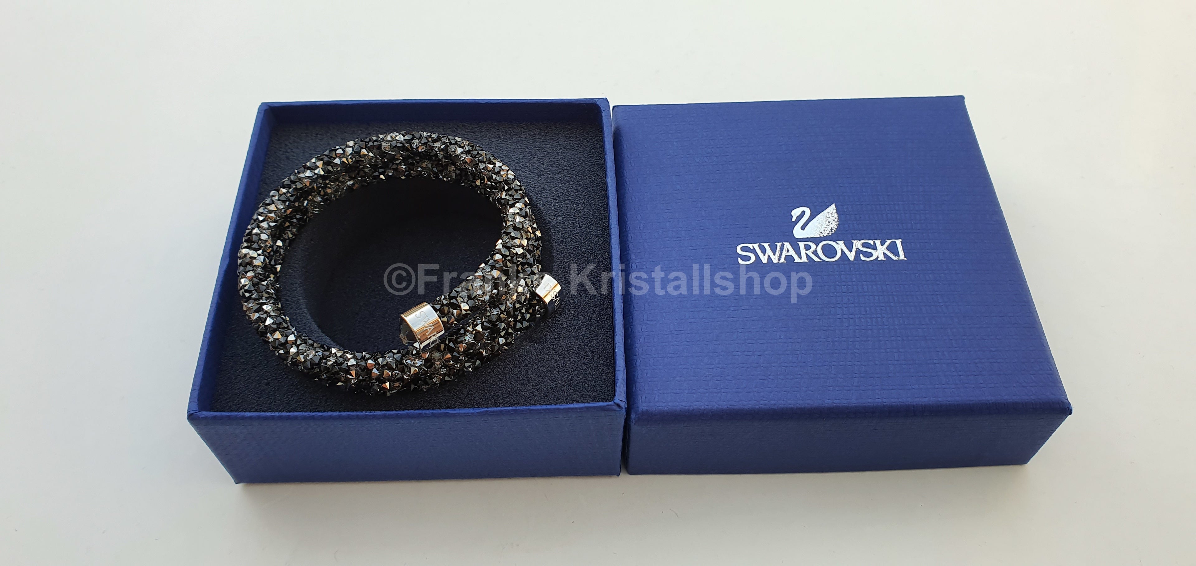 SWAROVSKI Crystaldust Doppel Armreif Größe M Dark Crystal 5255909 oU