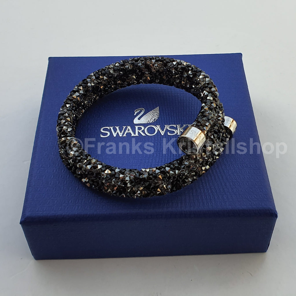 SWAROVSKI Crystaldust Doppel Armreif Größe M Dark Crystal 5255909 oU