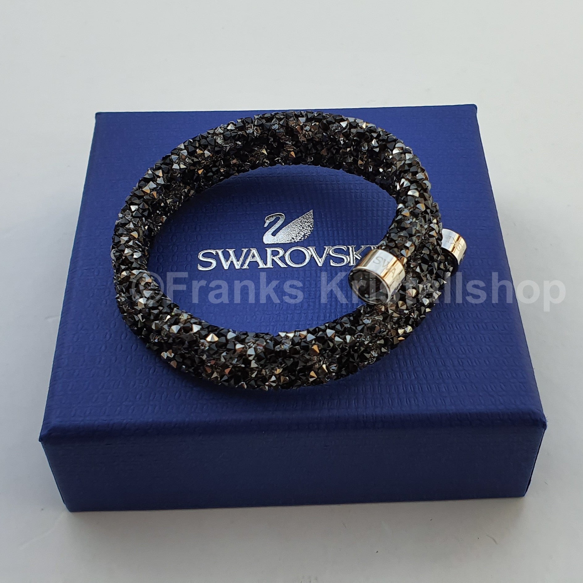 SWAROVSKI Crystaldust Doppel Armreif Größe M Dark Crystal 5255909 oU