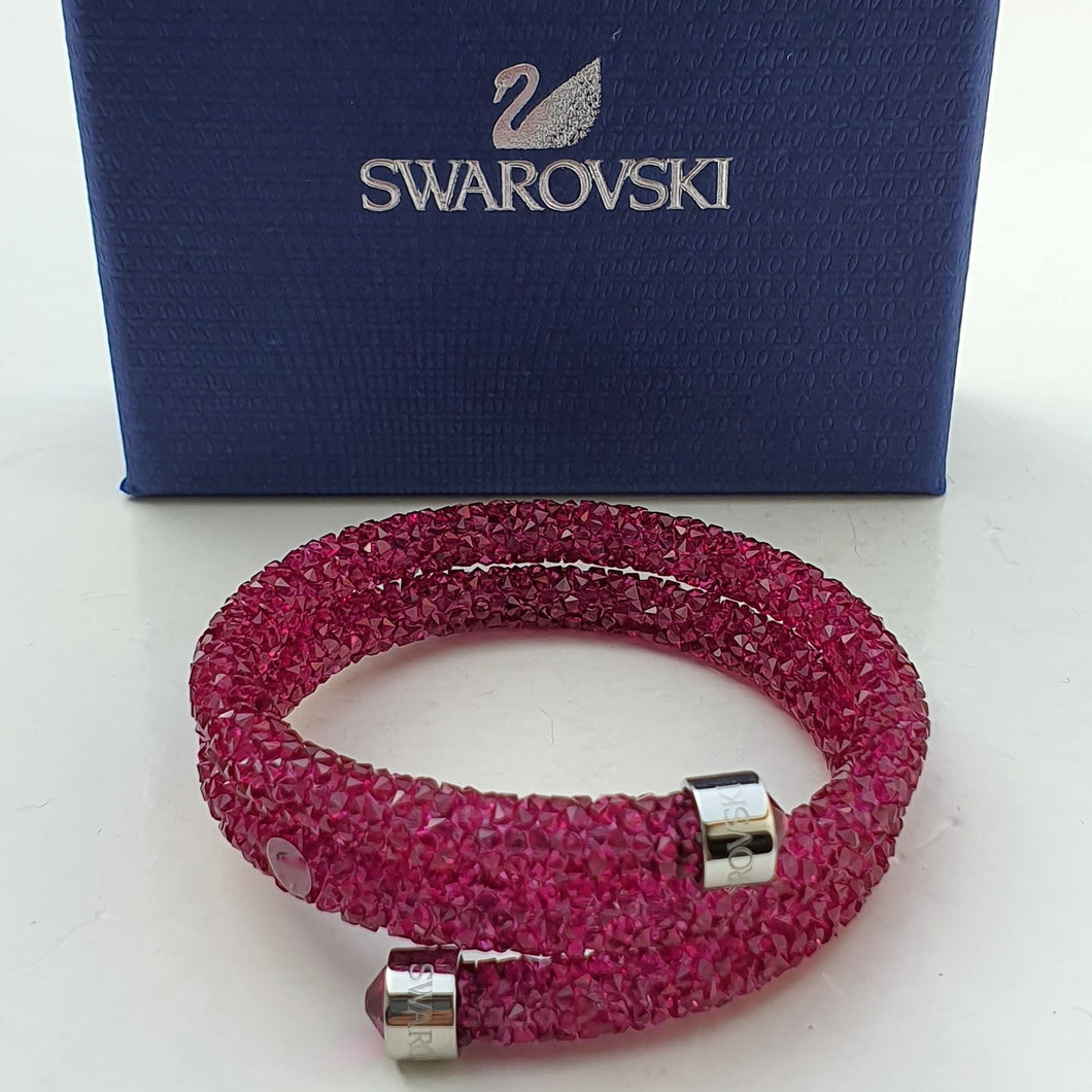 SWAROVSKI Crystaldust Doppel Armreif Größe M Fuchsia 5292449 oU