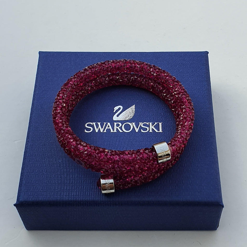 SWAROVSKI Crystaldust Doppel Armreif Größe M Fuchsia 5292449 oU