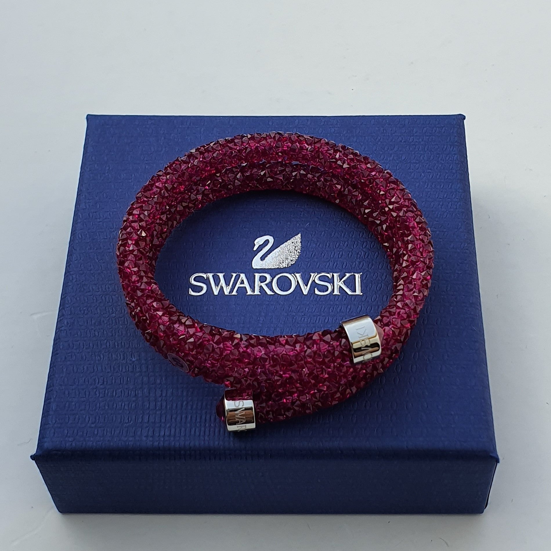 SWAROVSKI Crystaldust Doppel Armreif Größe M Fuchsia 5292449 oU