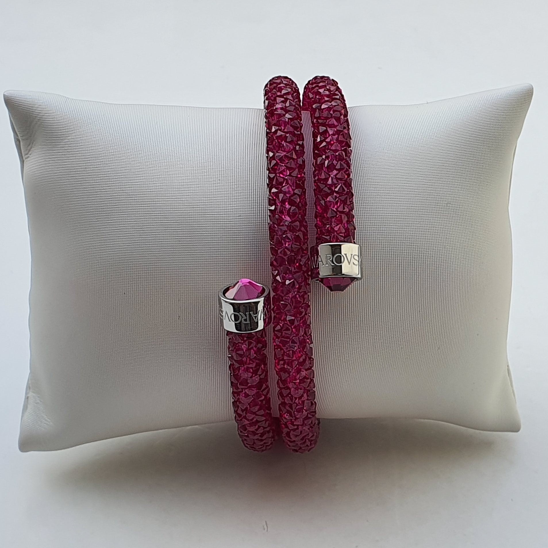 SWAROVSKI Crystaldust Doppel Armreif Größe M Fuchsia 5292449 oU