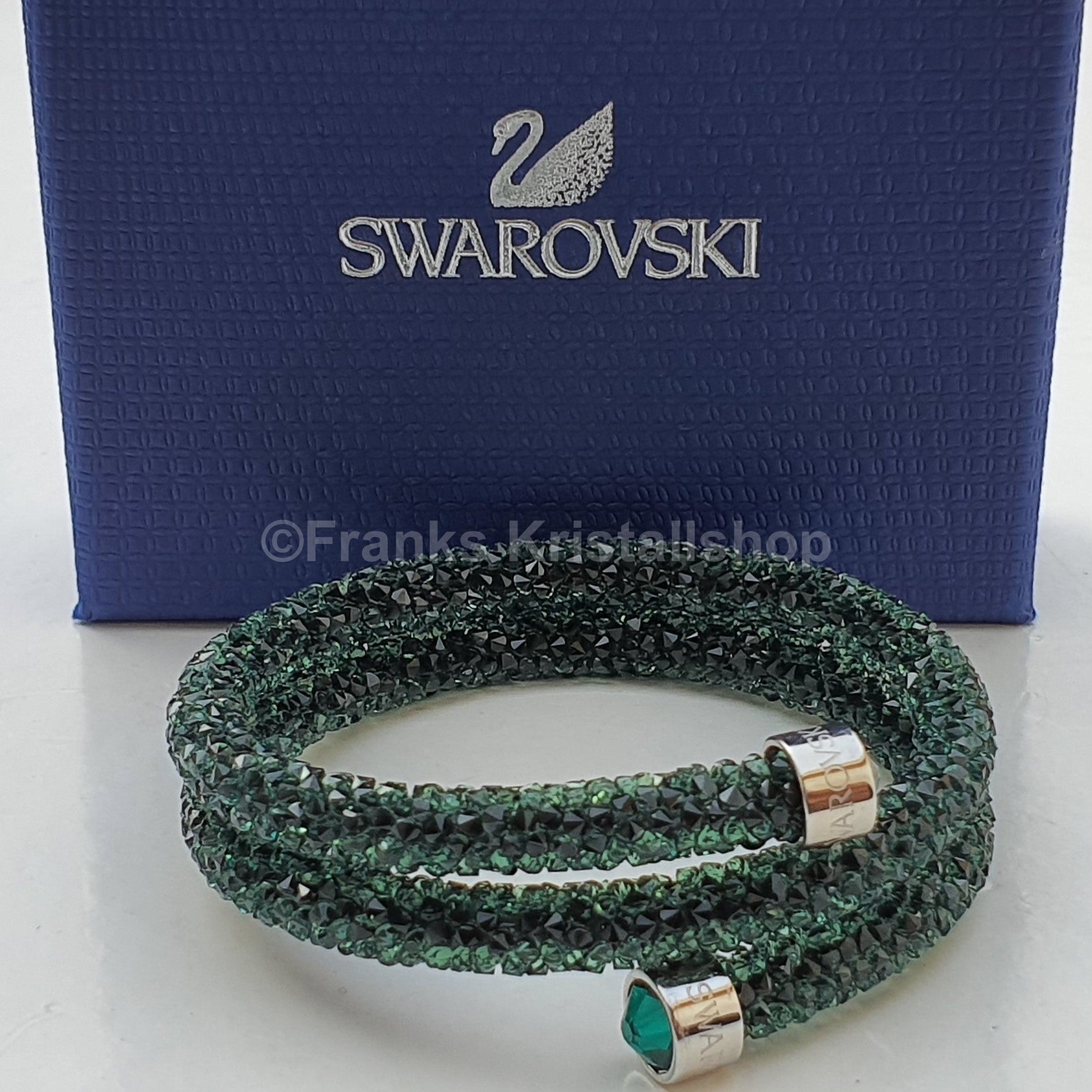 SWAROVSKI Crystaldust Doppel Armreif Größe M Grün 5250687 oU