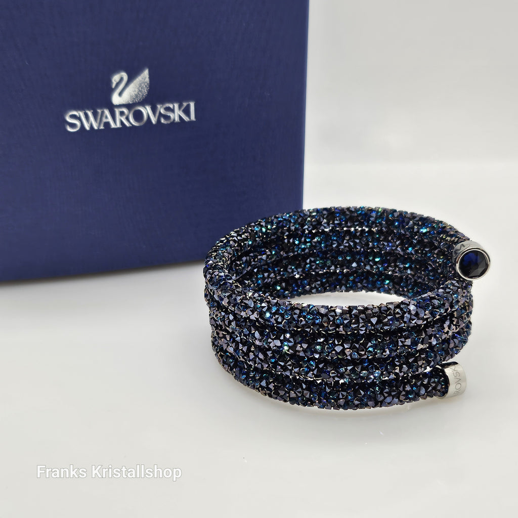 SWAROVSKI Crystaldust Triple Armreif Größe M Blau 5294804