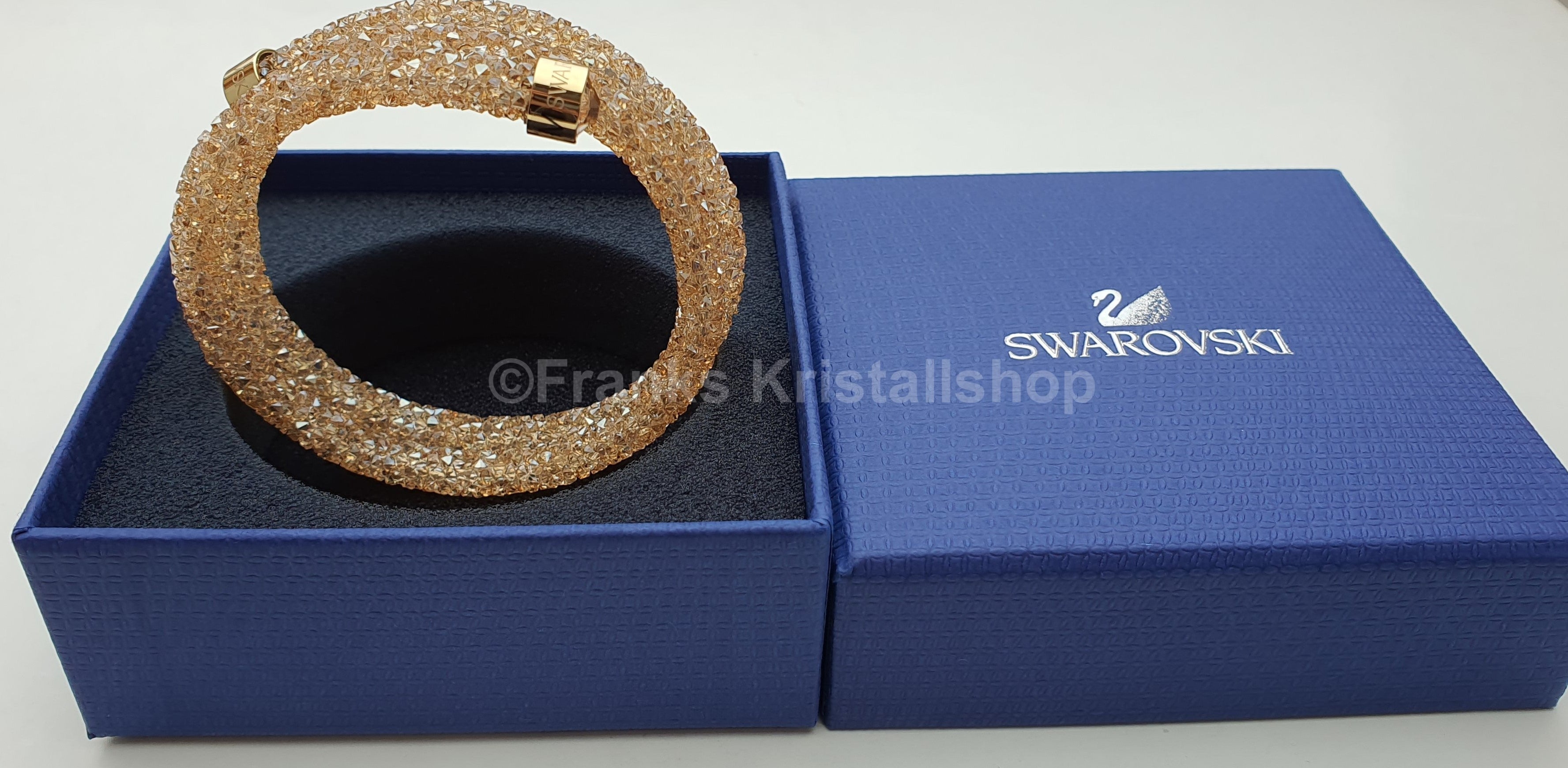 SWAROVSKI Crystaldust Double Armreif Größe S Gold 5255907 oU