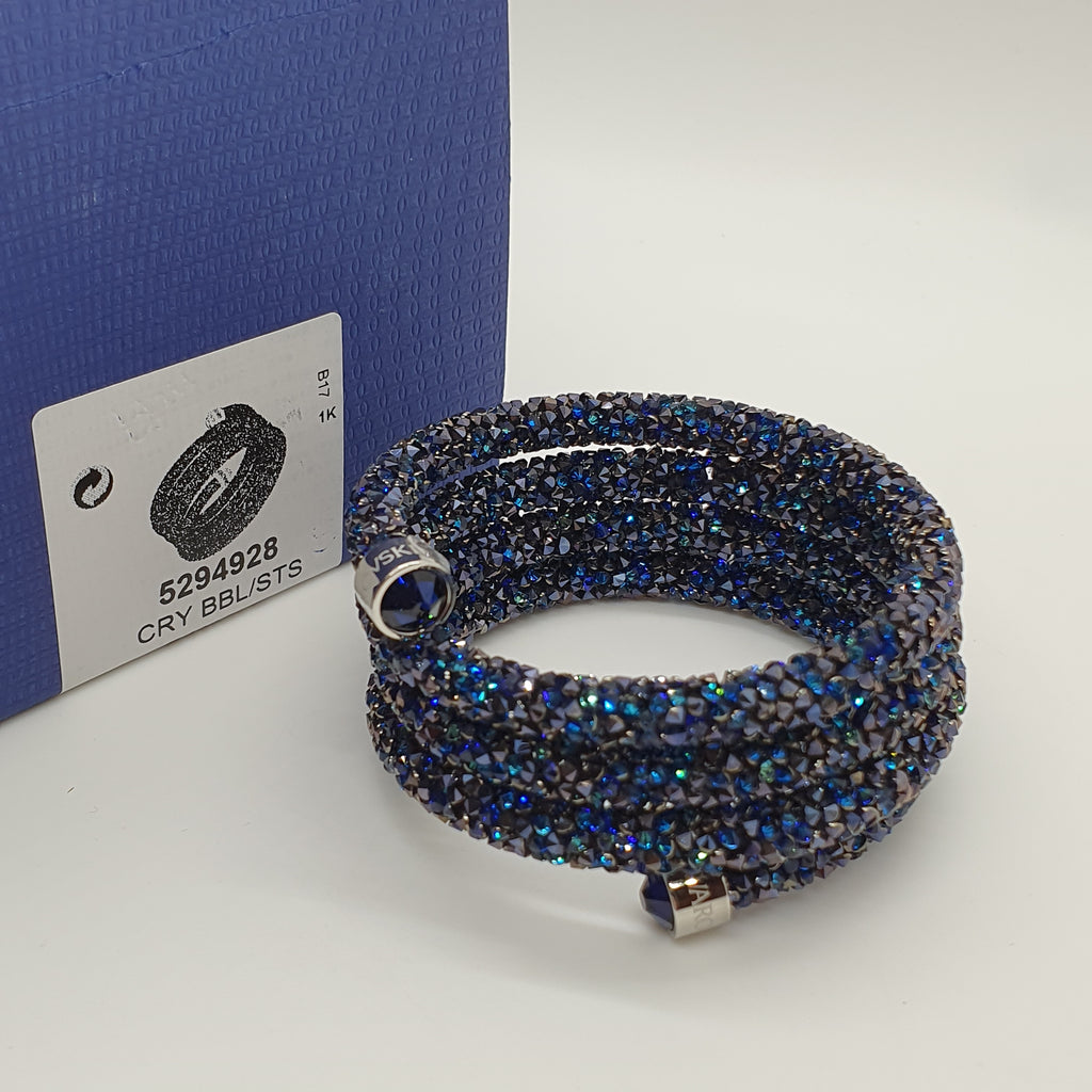 SWAROVSKI Crystaldust Triple Armreif Größe S Blau 5294928