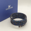 SWAROVSKI Crystaldust Triple Armreif Größe S Blau 5294928