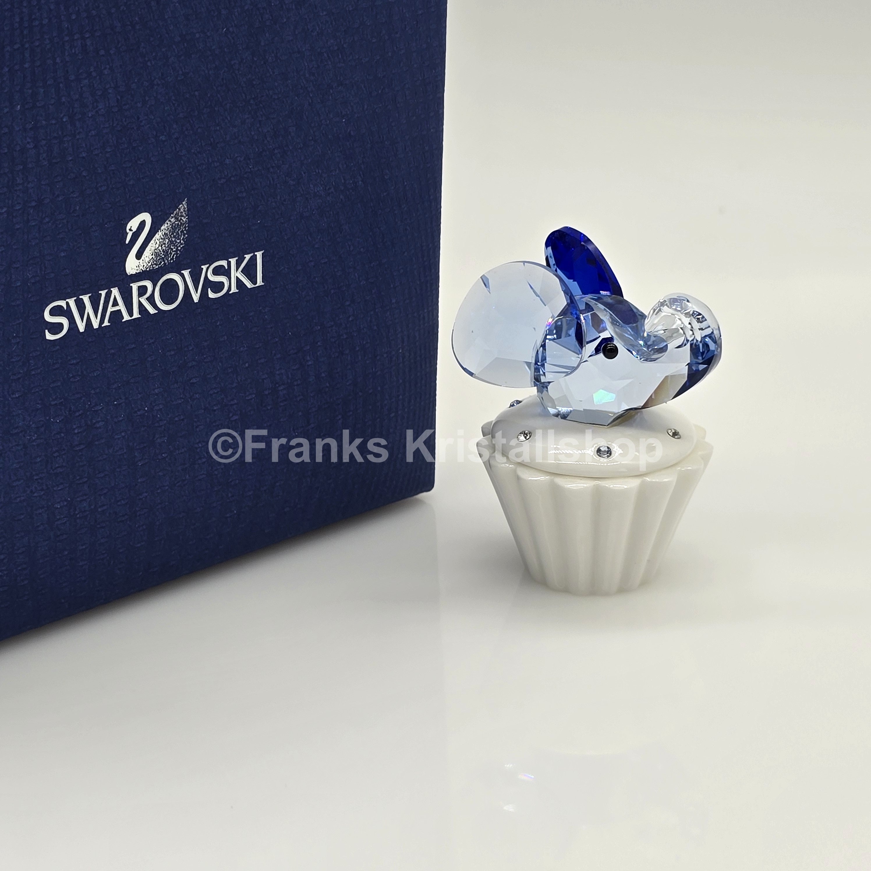 SWAROVSKI Memories Cupcake Dose Zahndose Mit Elefant Blau 1194041 oU