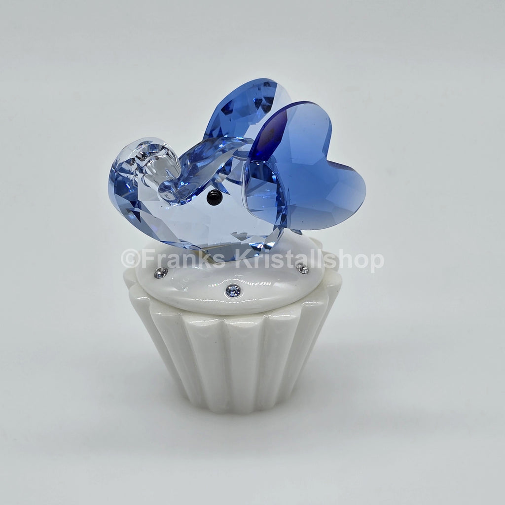 SWAROVSKI Memories Cupcake Dose Zahndose Mit Elefant Blau 1194041 oU