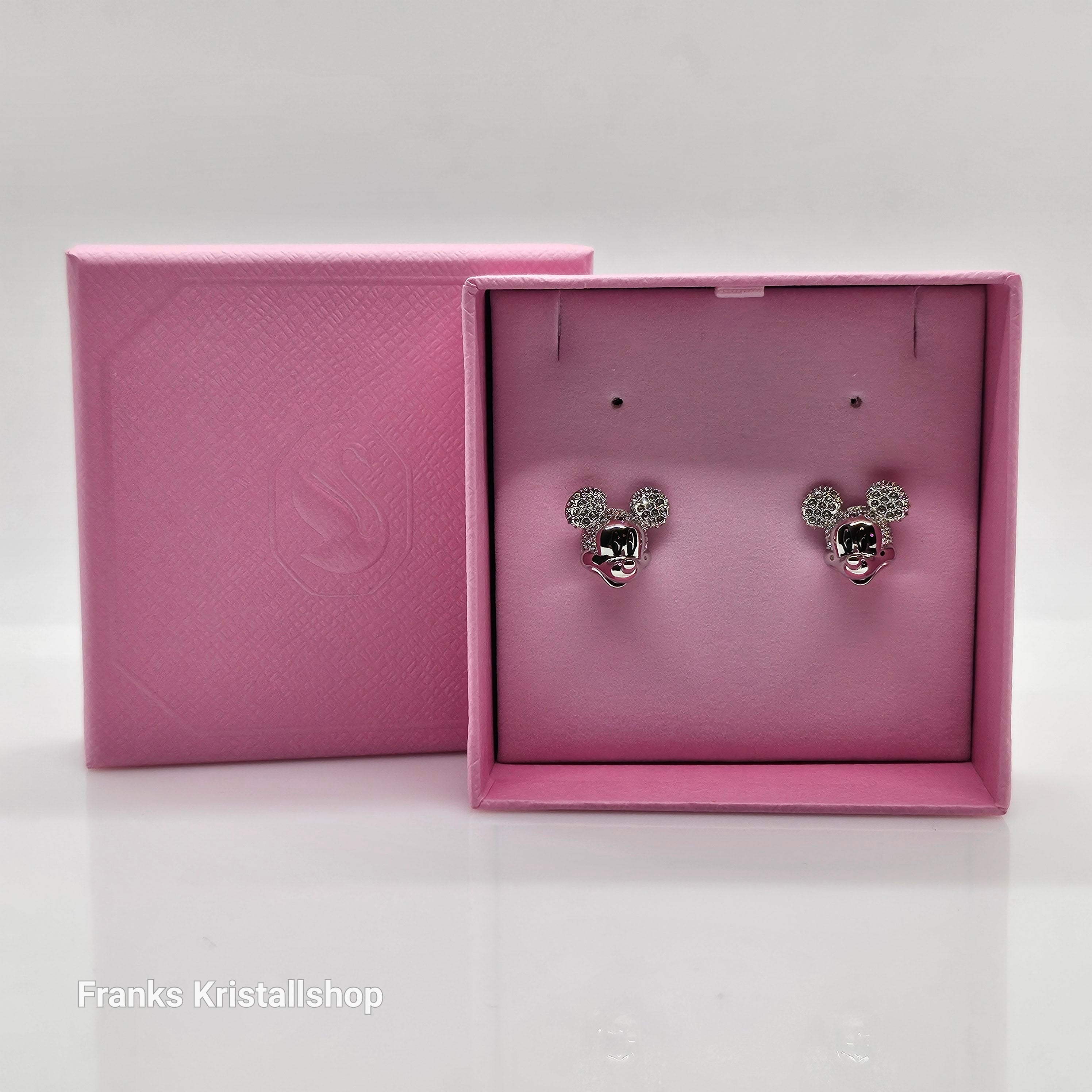 SWAROVSKI DISNEY100 Mickey Mouse Ohrstecker Weiß, Rhodiniert 5668781