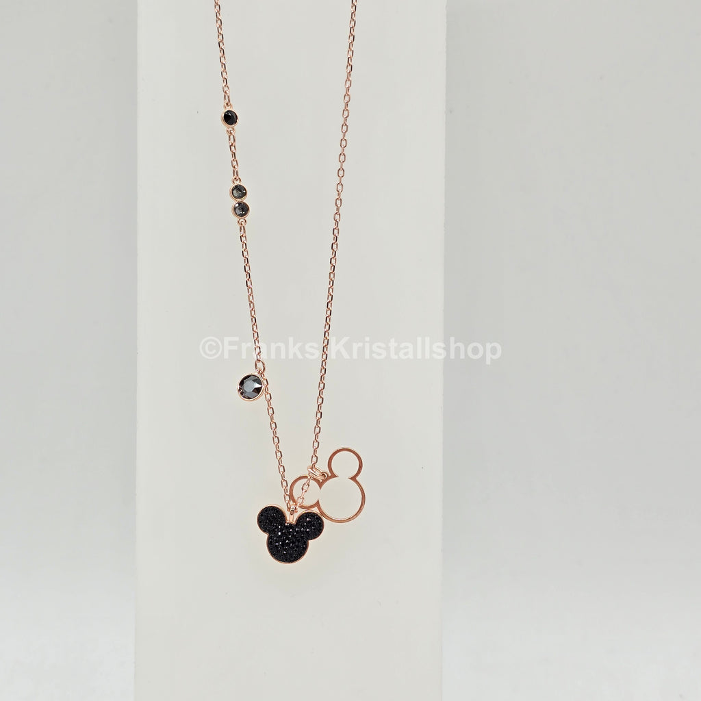 SWAROVSKI Disney Mickey Mouse Halskette Schwarz Roségold 5737559