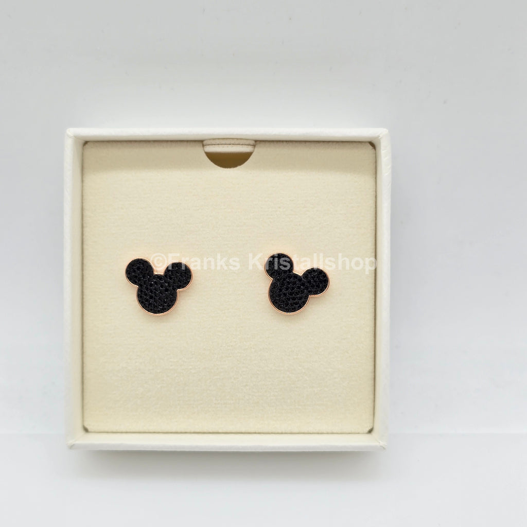 SWAROVSKI Disney Mickey Mouse Ohrstecker Schwarz Roségold 5737560
