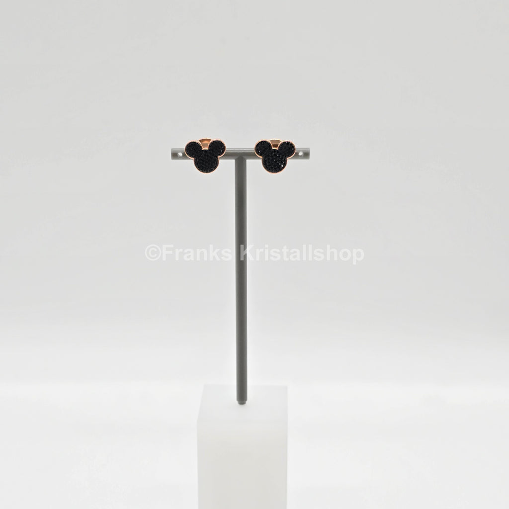 SWAROVSKI Disney Mickey Mouse Ohrstecker Schwarz Roségold 5737560