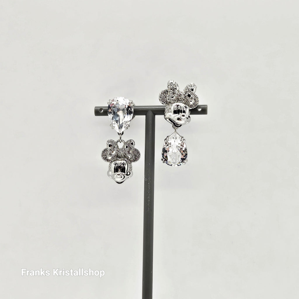 SWAROVSKI DISNEY 100 Minnie Mouse Drop-Ohrhänger Weiß, Rhodiniert 5668779