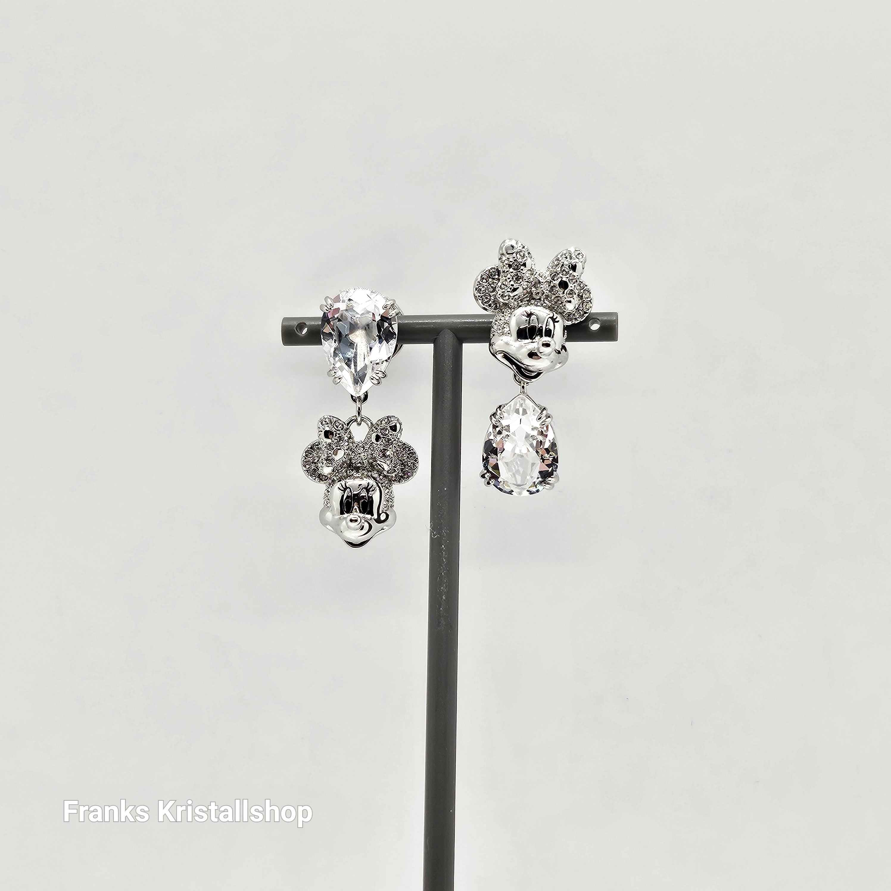 SWAROVSKI DISNEY 100 Minnie Mouse Drop-Ohrhänger Weiß, Rhodiniert 5668779