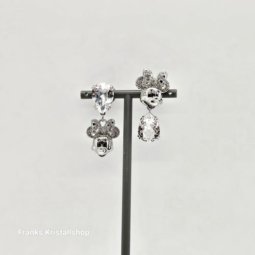 SWAROVSKI DISNEY 100 Minnie Mouse Drop-Ohrhänger Weiß, Rhodiniert 5668779