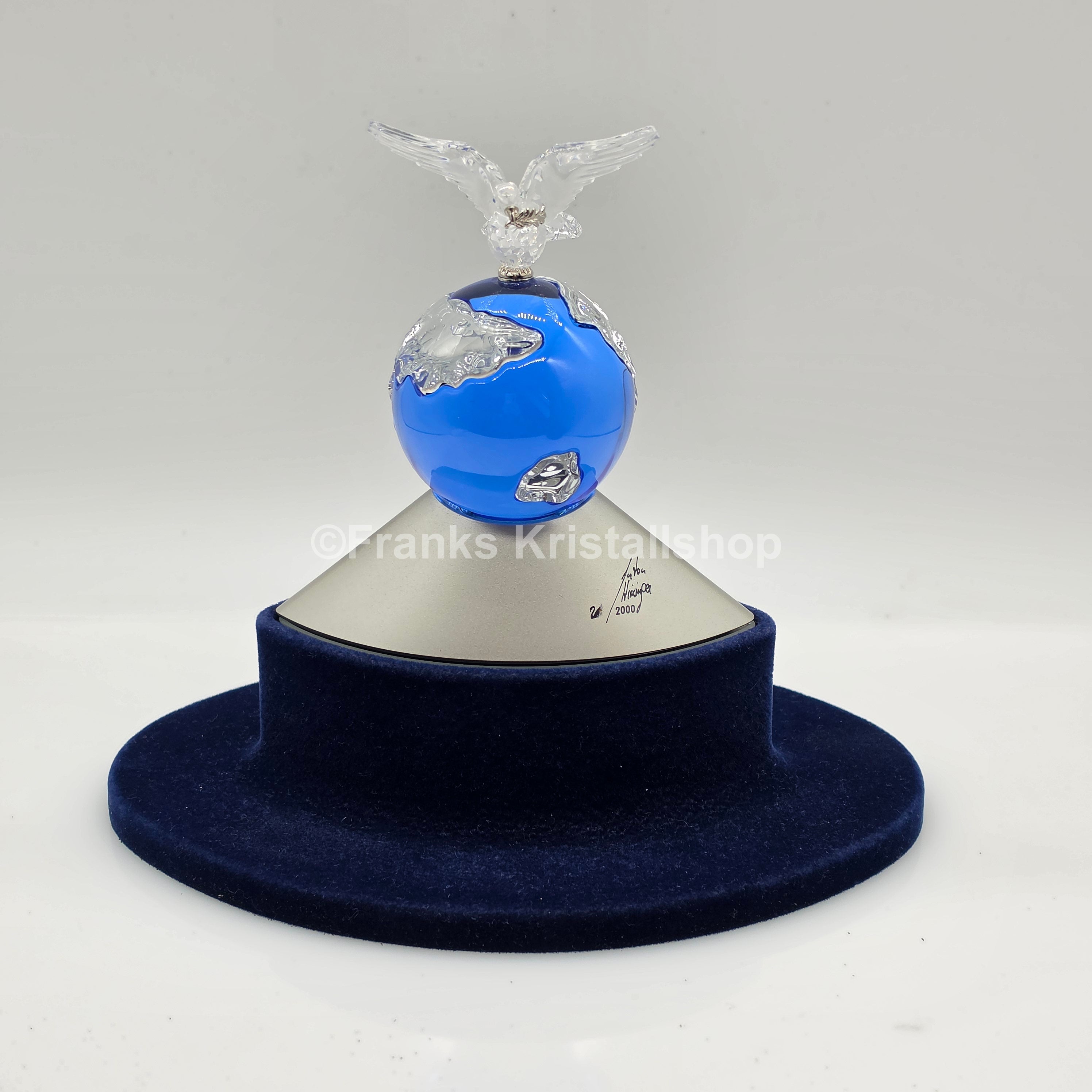 SWAROVSKI Display zu Taube auf Weltkugel UNICEF 2000 Millenium Planet 238986