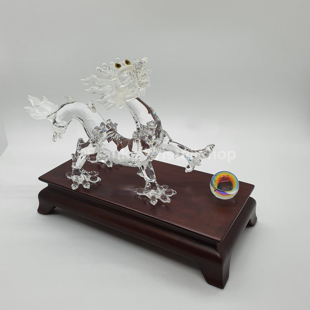 SWAROVSKI Drache mit Sockel und Kugel 238202