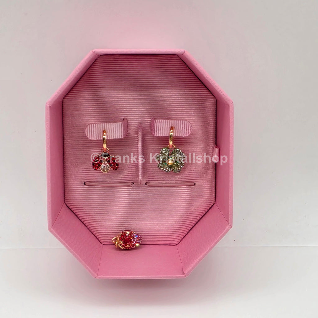 SWAROVSKI Ohrhänger Marienkäfer, Glücksklee, Erdbeere 5742681