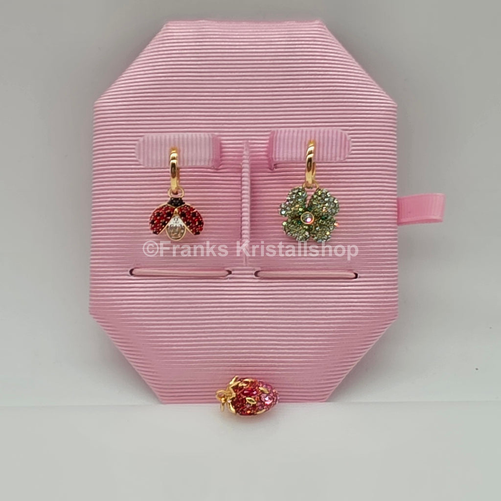 SWAROVSKI Ohrhänger Marienkäfer, Glücksklee, Erdbeere 5742681