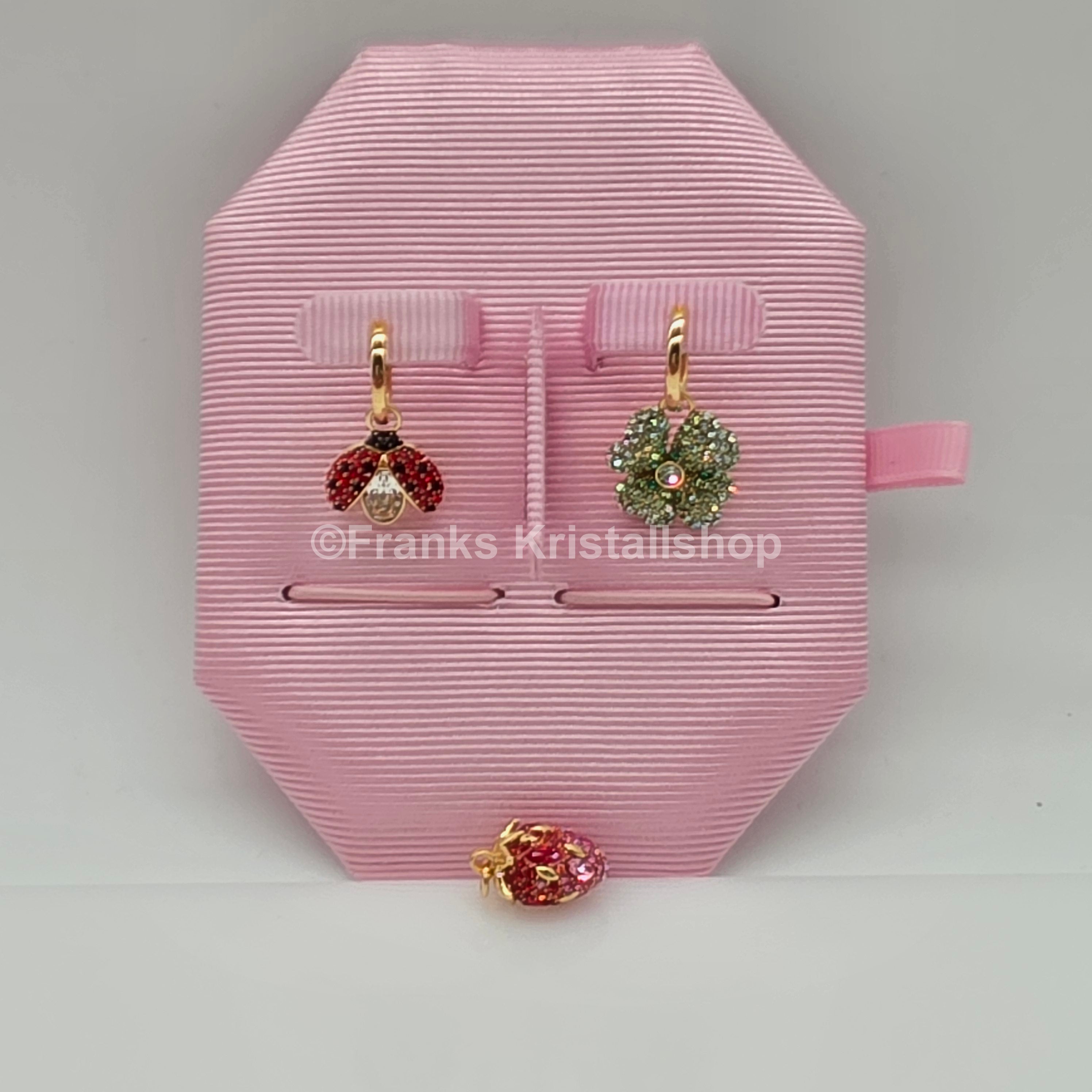 SWAROVSKI Ohrhänger Marienkäfer, Glücksklee, Erdbeere 5742681