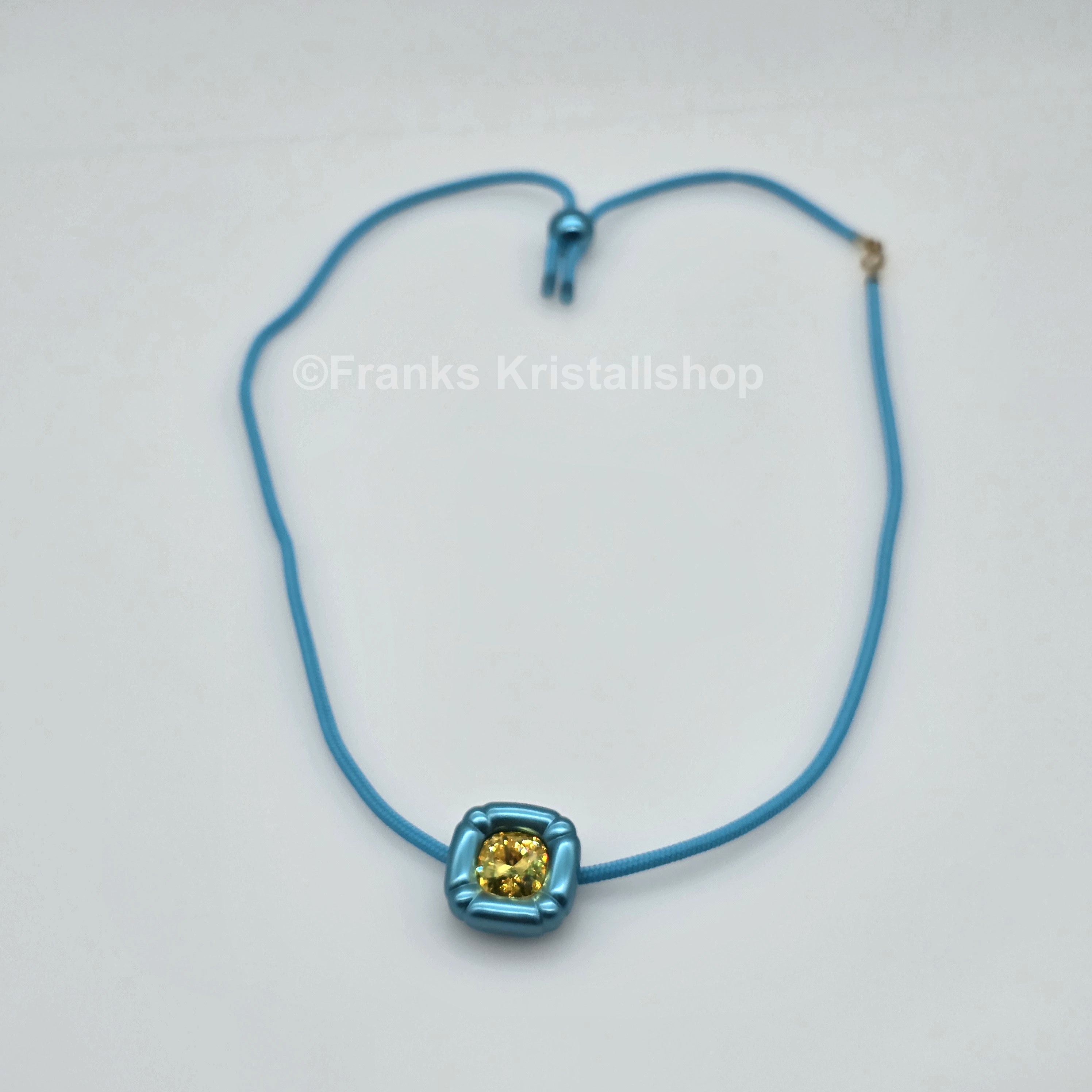 SWAROVSKI Dulcis Halskette Blau mit strahlendem Kristall in Gelb 5601586