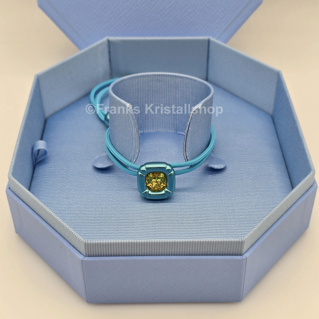 SWAROVSKI Dulcis Halskette Blau mit strahlendem Kristall in Gelb 5601586