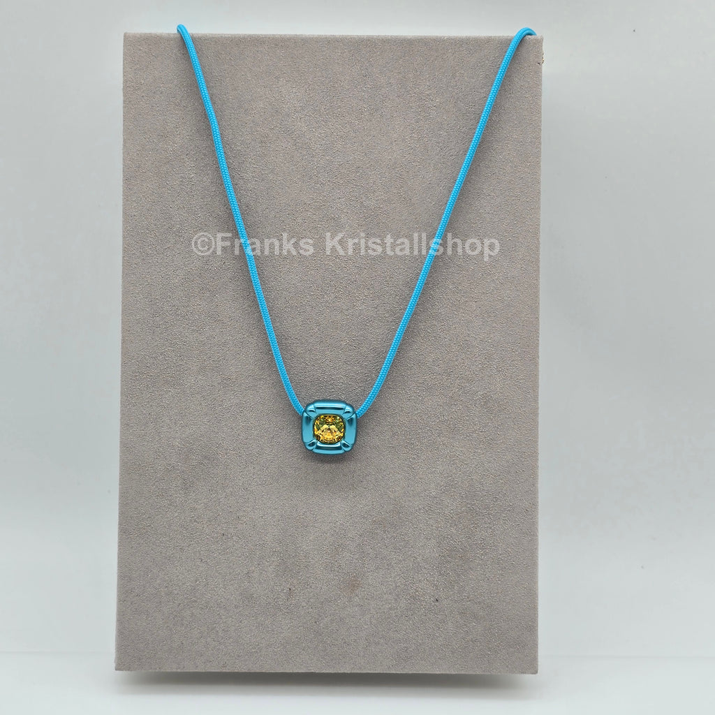SWAROVSKI Dulcis Halskette Blau mit strahlendem Kristall in Gelb 5601586