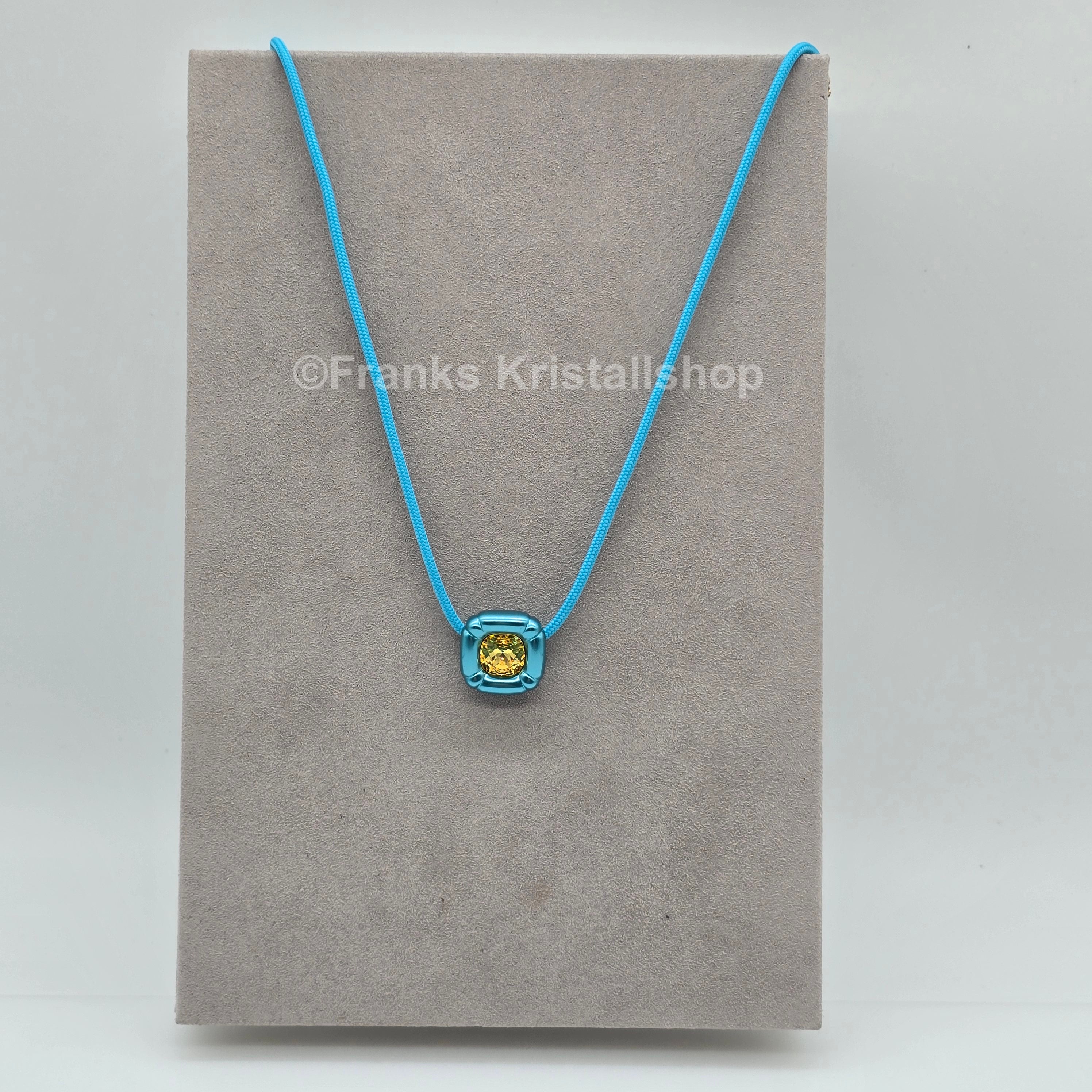 SWAROVSKI Dulcis Halskette Blau mit strahlendem Kristall in Gelb 5601586