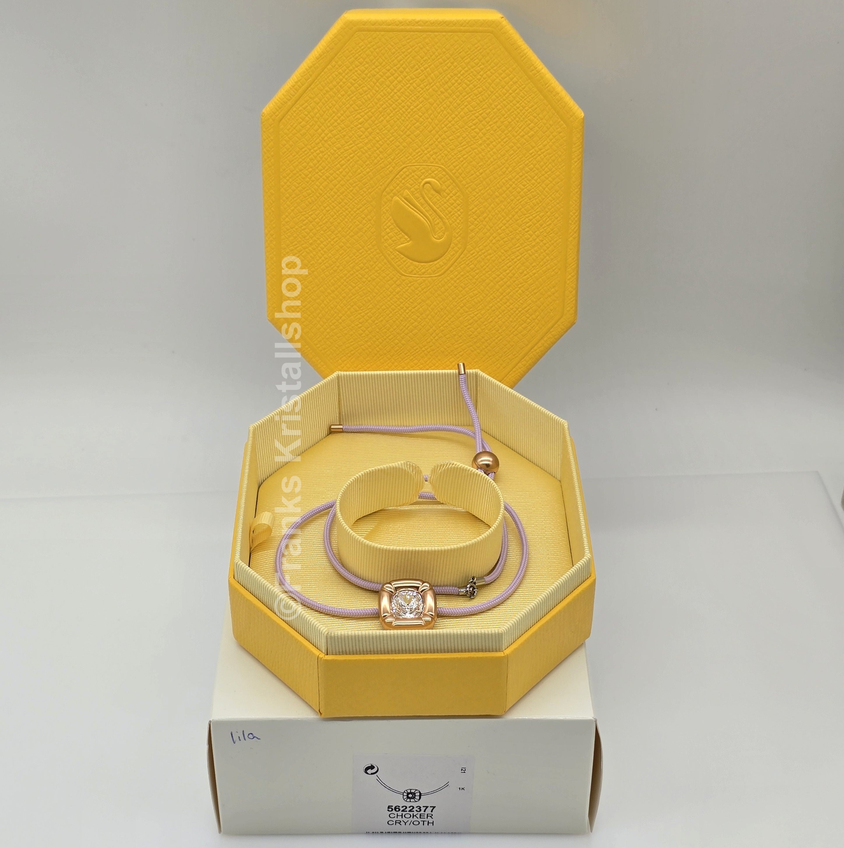 SWAROVSKI Dulcis Halskette Roséfarben, Kordel Violett 5622377