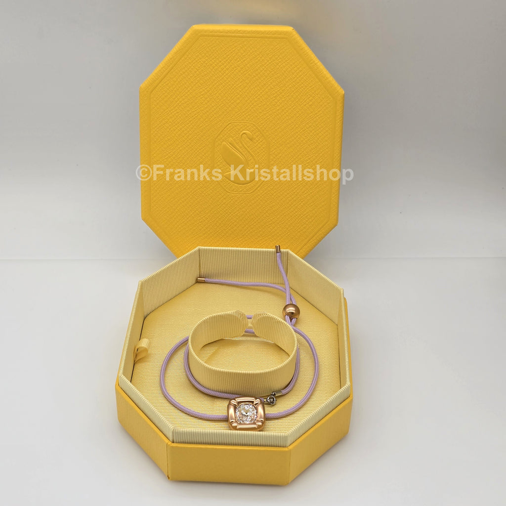 SWAROVSKI Dulcis Halskette Roséfarben, Kordel Violett 5622377
