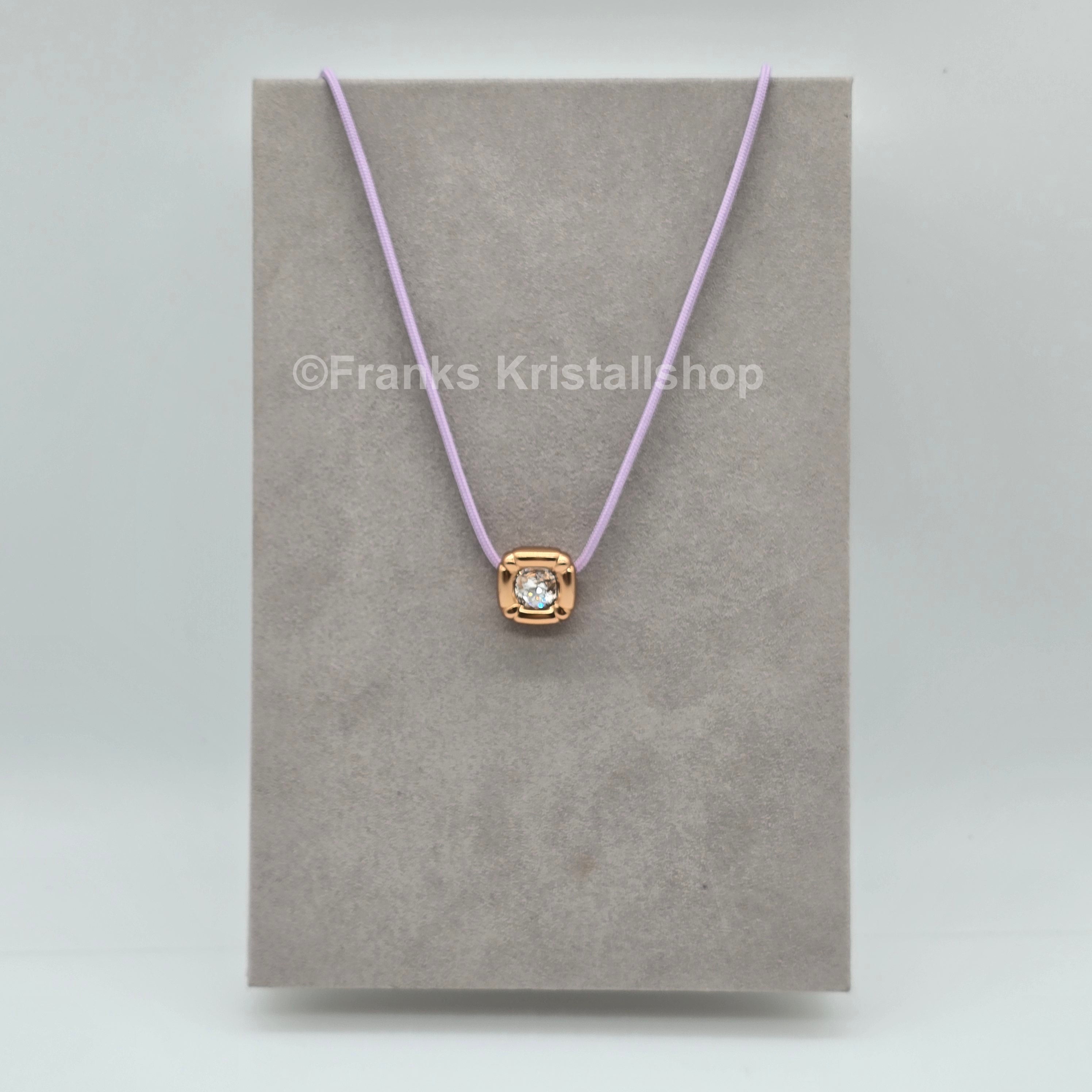 SWAROVSKI Dulcis Halskette Roséfarben, Kordel Violett 5622377