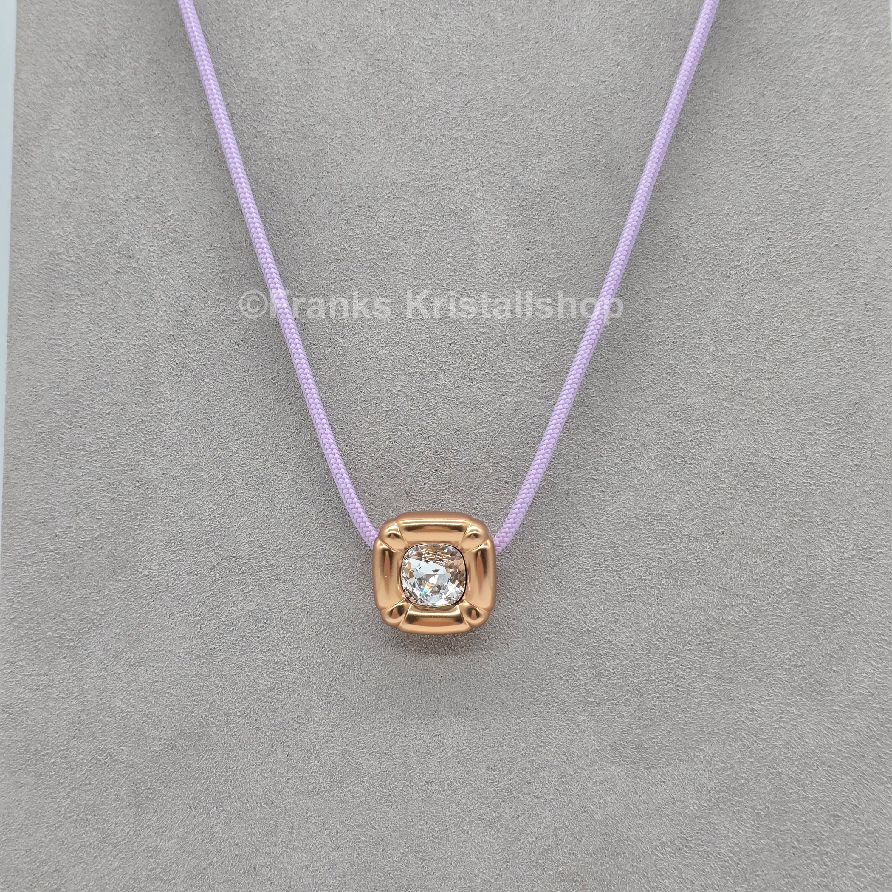 SWAROVSKI Dulcis Halskette Roséfarben, Kordel Violett 5622377