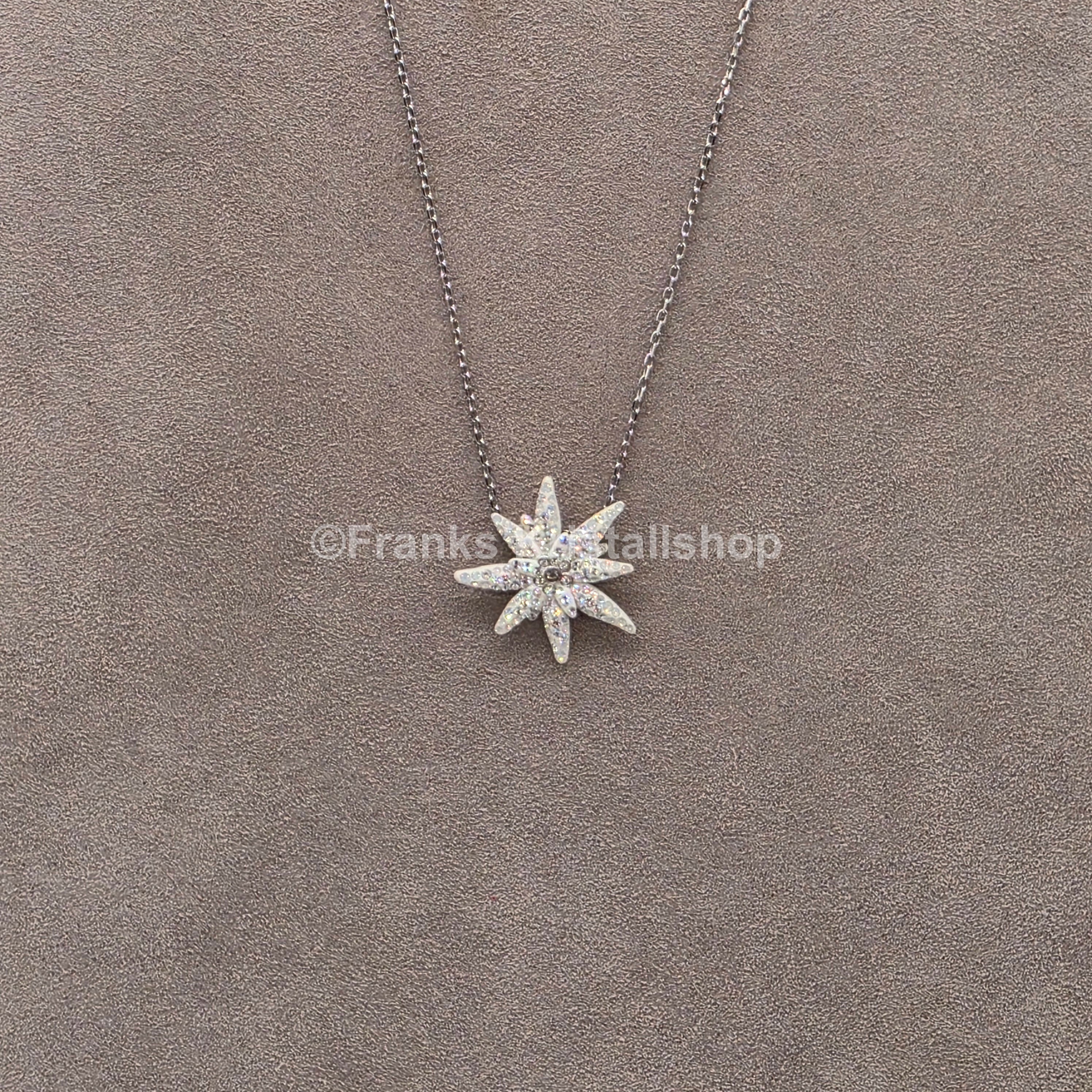 SWAROVSKI SCS Halskette Edelweiß, Weiß, Rhodiniert 5534887