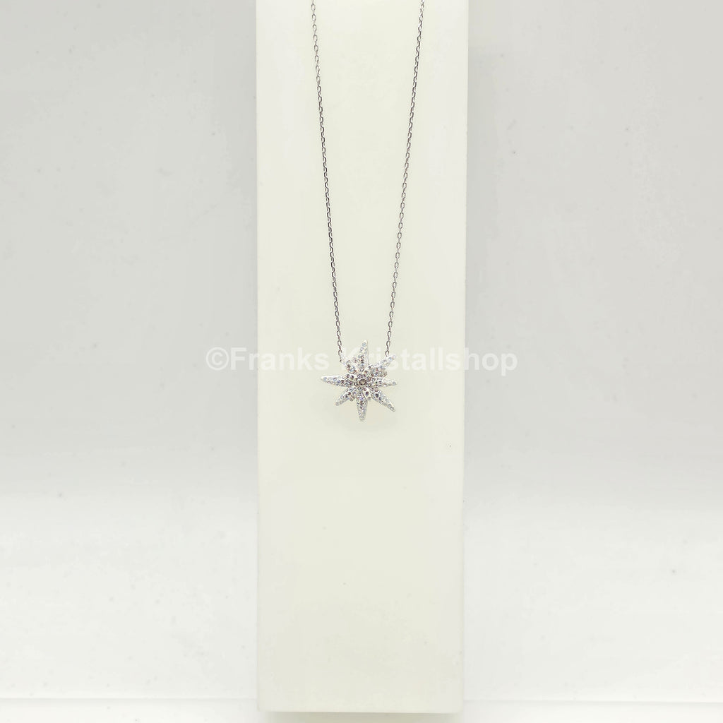 SWAROVSKI SCS Halskette Edelweiß, Weiß, Rhodiniert 5534887