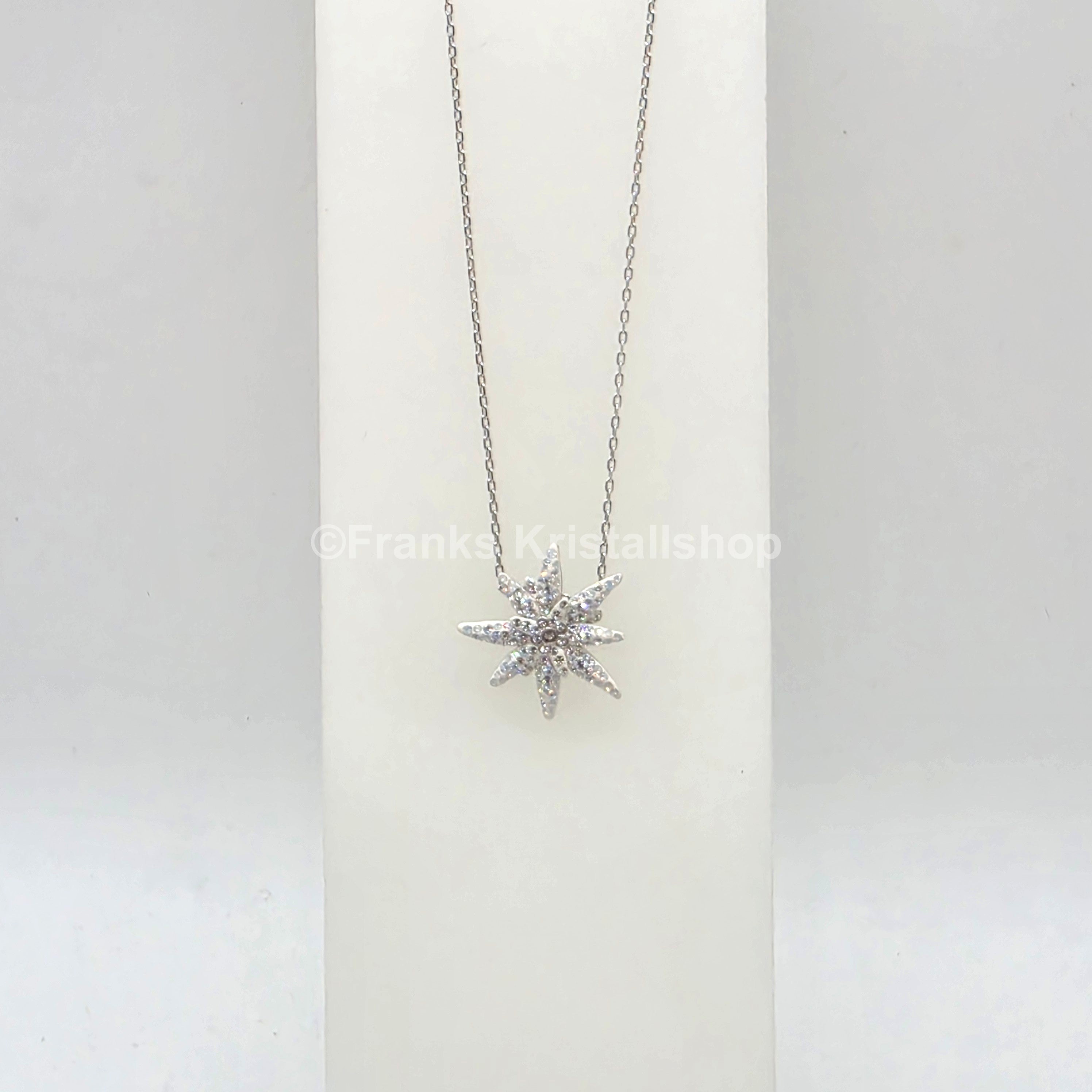 SWAROVSKI SCS Halskette Edelweiß, Weiß, Rhodiniert 5534887