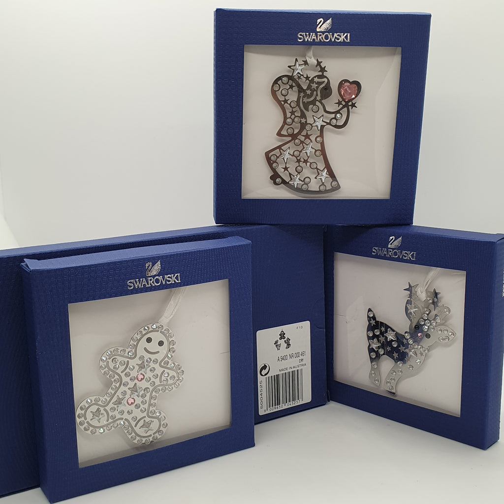 SWAROVSKI Lebkuchenmann Engel Rentier Ornament Set 3-tlg. 5004525