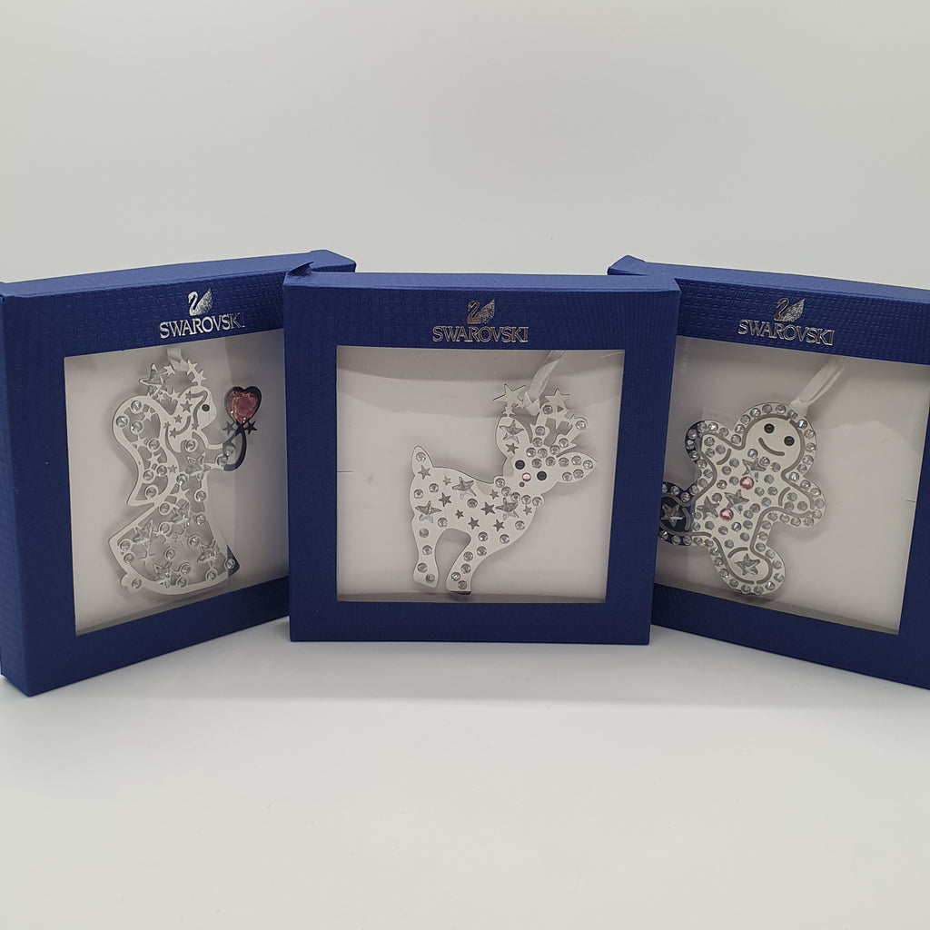 SWAROVSKI Lebkuchenmann Engel Rentier Ornament Set 3-tlg. 5004525