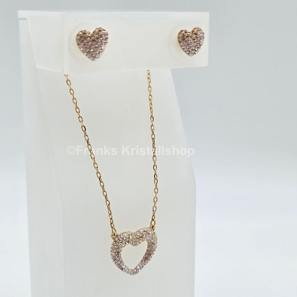 SWAROVSKI Enjoy Schmuckset Herz Kette + Herz Ohrstecker 5273147 oU