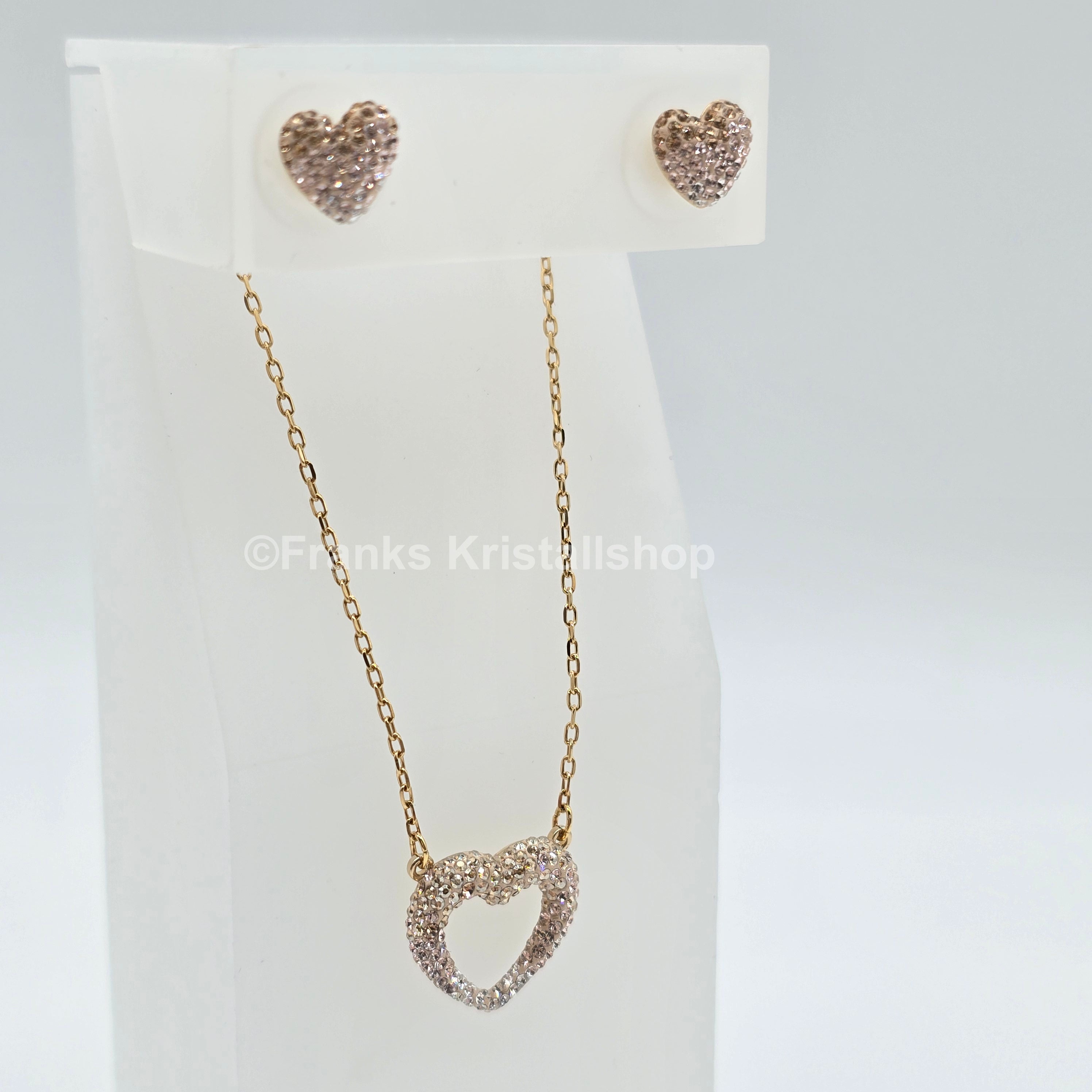 SWAROVSKI Enjoy Schmuckset Herz Kette + Herz Ohrstecker 5273147 oU