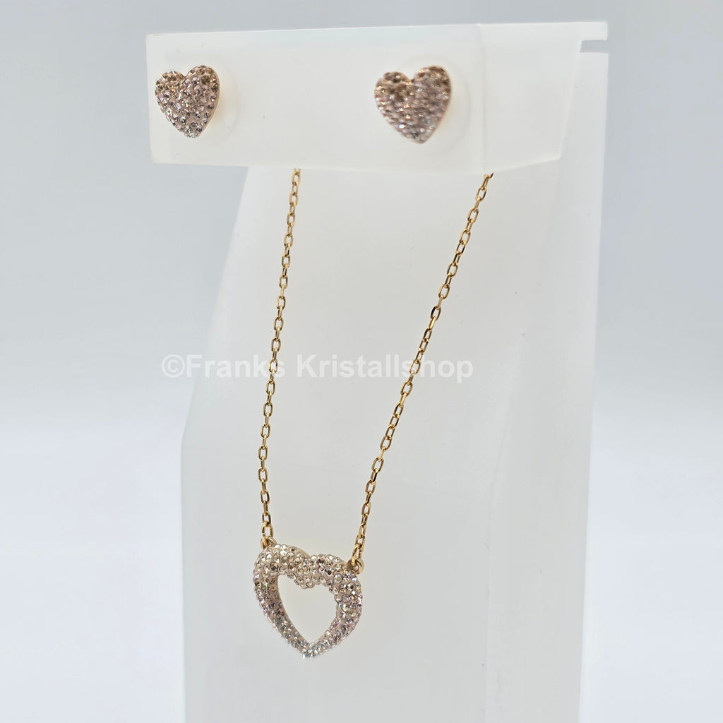 SWAROVSKI Enjoy Schmuckset Herz Kette + Herz Ohrstecker 5273147 oU