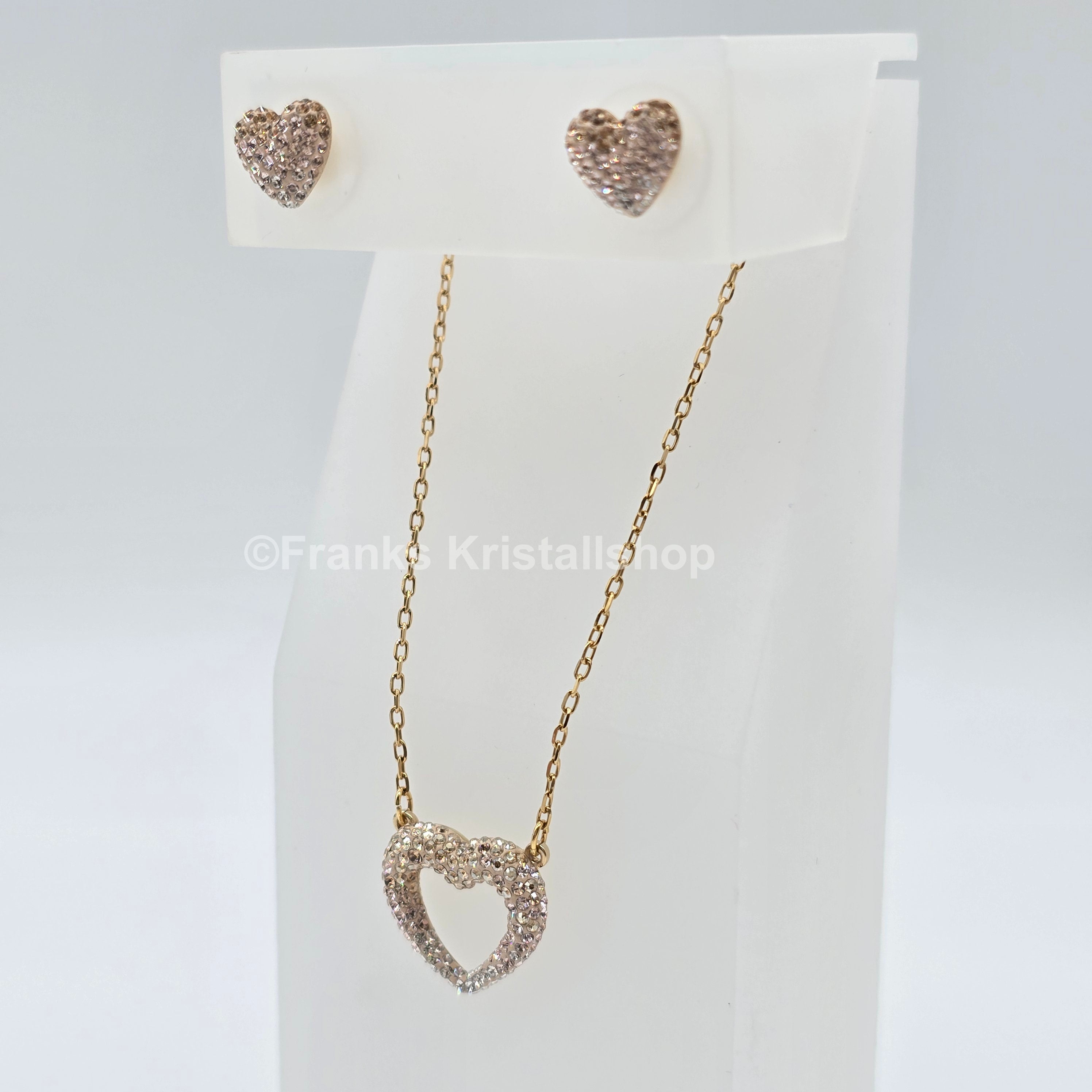 SWAROVSKI Enjoy Schmuckset Herz Kette + Herz Ohrstecker 5273147 oU