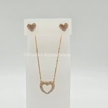 Lade das Bild in den Galerie-Viewer, SWAROVSKI Enjoy Schmuckset Herz Kette und Herz Ohrstecker, Goldlegierung 5273147 oU

