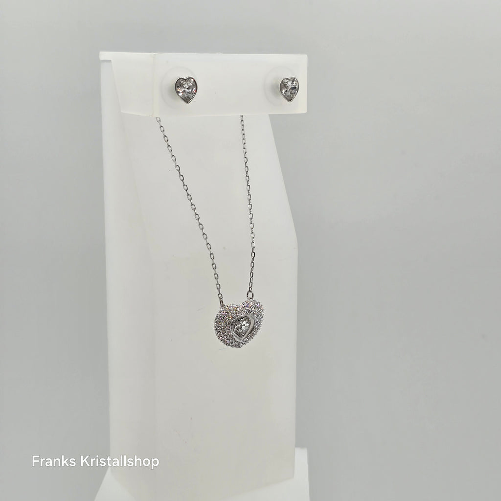 SWAROVSKI Enjoy Schmuckset Kette und Ohrringe, Rhodiniert 5188277