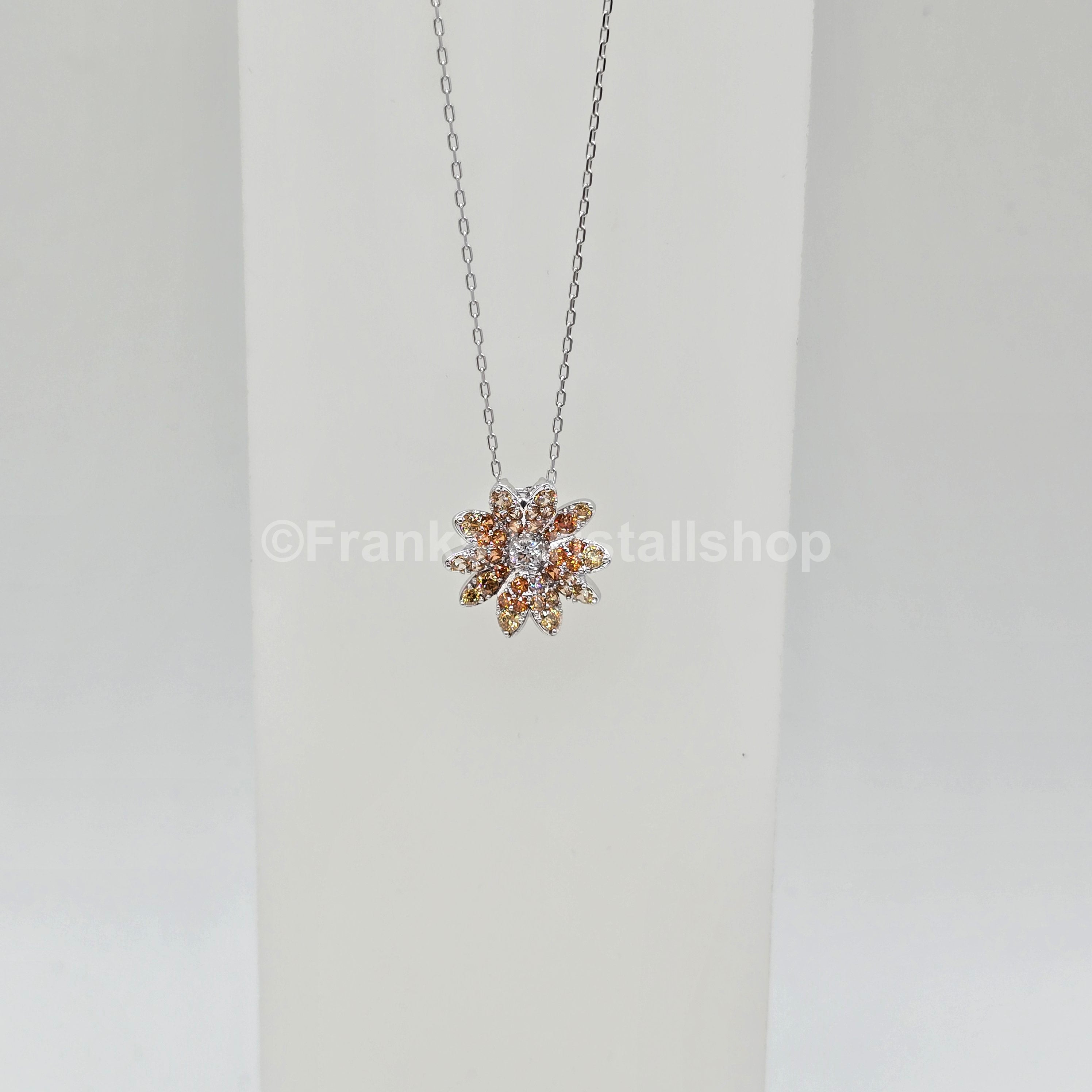 SWAROVSKI Eternal Flower Halskette Blüte, Blume Gelb, Rhodiniert 5642867