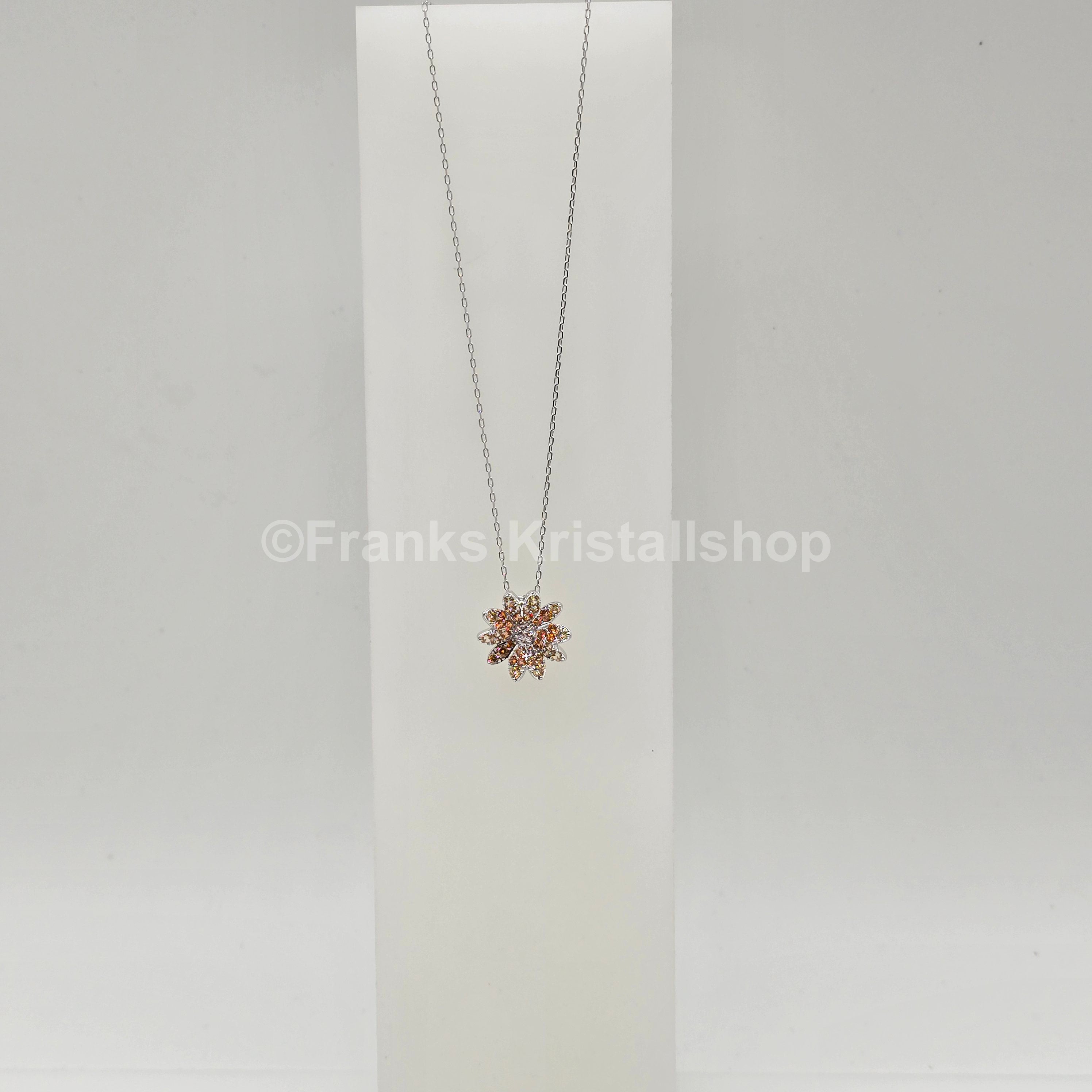 SWAROVSKI Eternal Flower Halskette Blüte, Blume Gelb, Rhodiniert 5642867