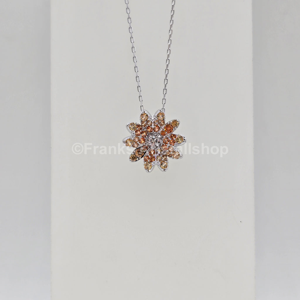 SWAROVSKI Eternal Flower Halskette Blüte, Blume Gelb, Rhodiniert 5642867