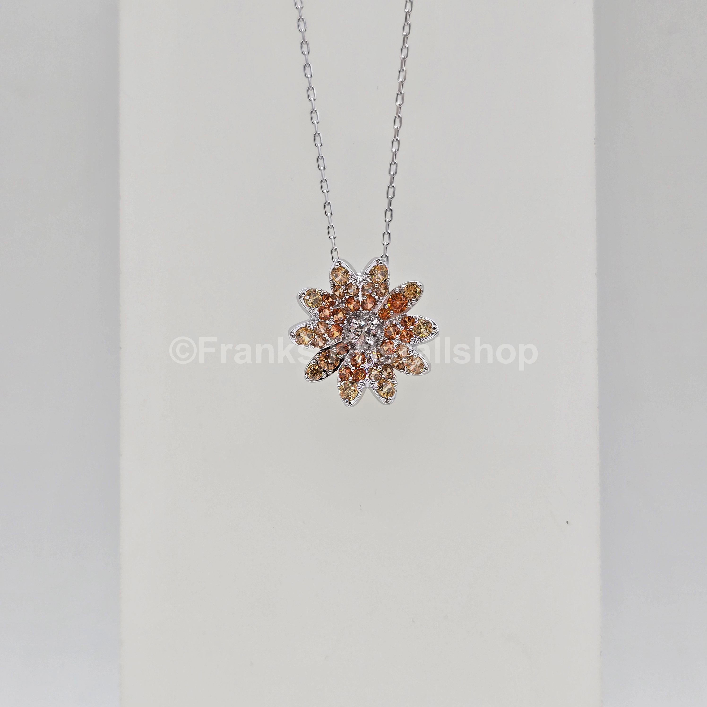 SWAROVSKI Eternal Flower Halskette Blüte, Blume Gelb, Rhodiniert 5642867