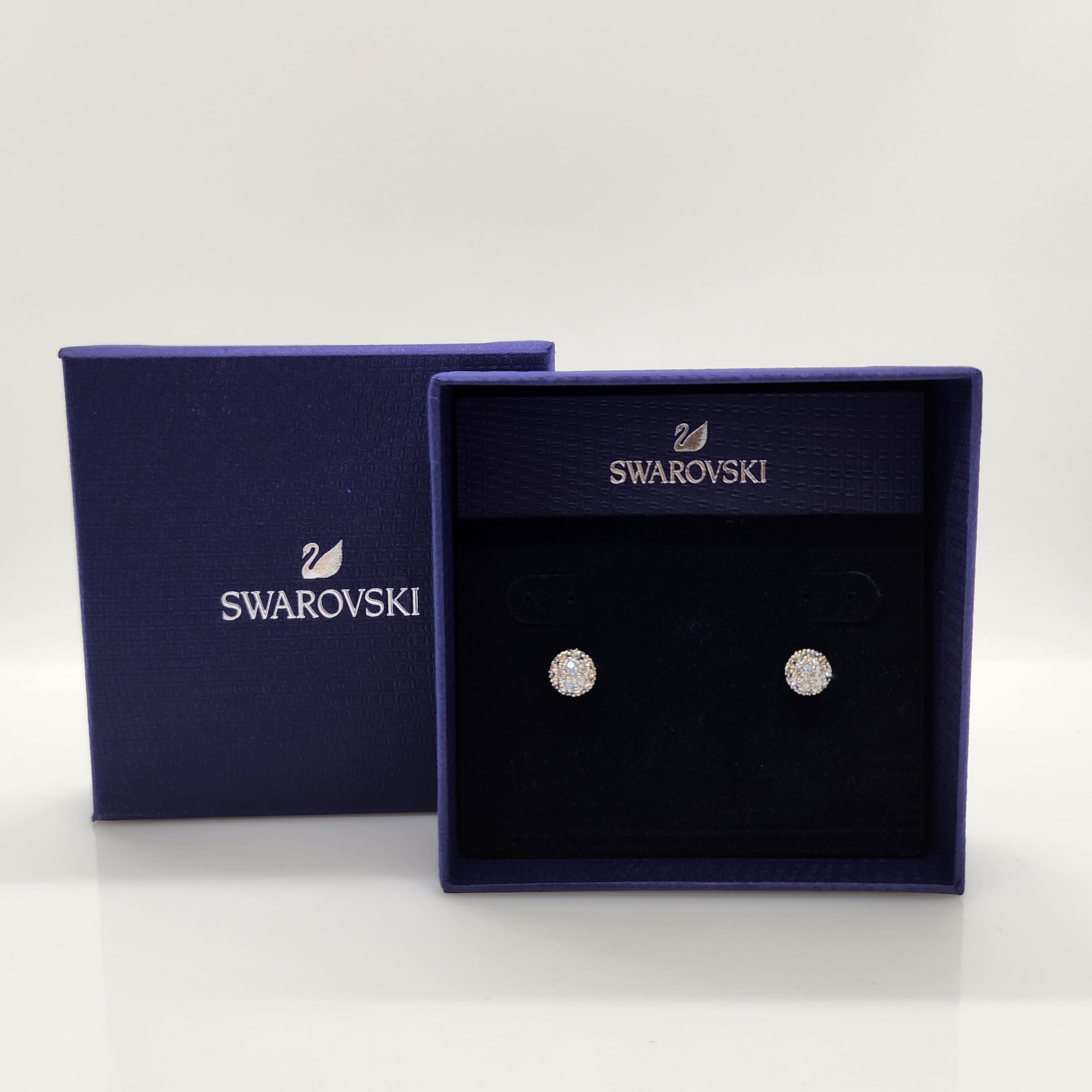 SWAROVSKI Euphoria Ohrstecker Rund Weiß, Rhodiniert 5073039